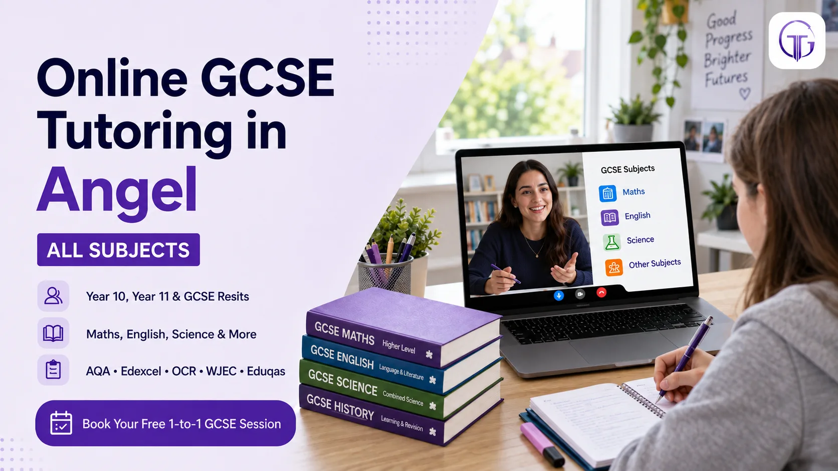 Online GCSE tutoring in Angel for Year 10, Year 11 and resit students