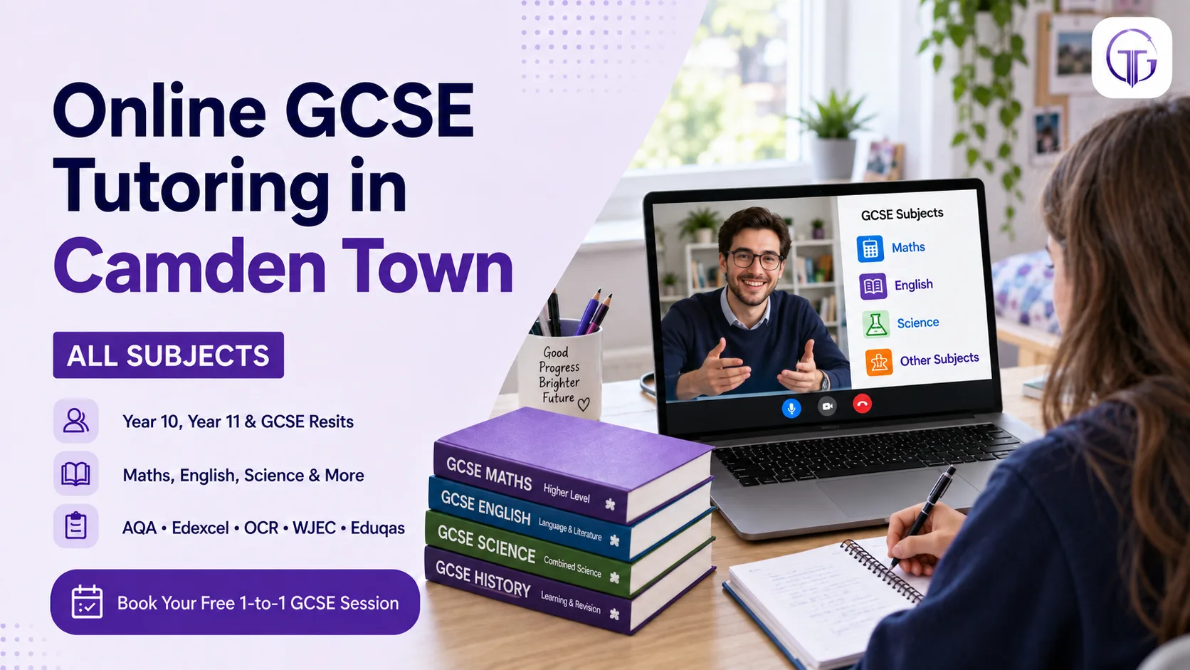 Online GCSE tutoring in Camden Town for Year 10, Year 11 and resit students