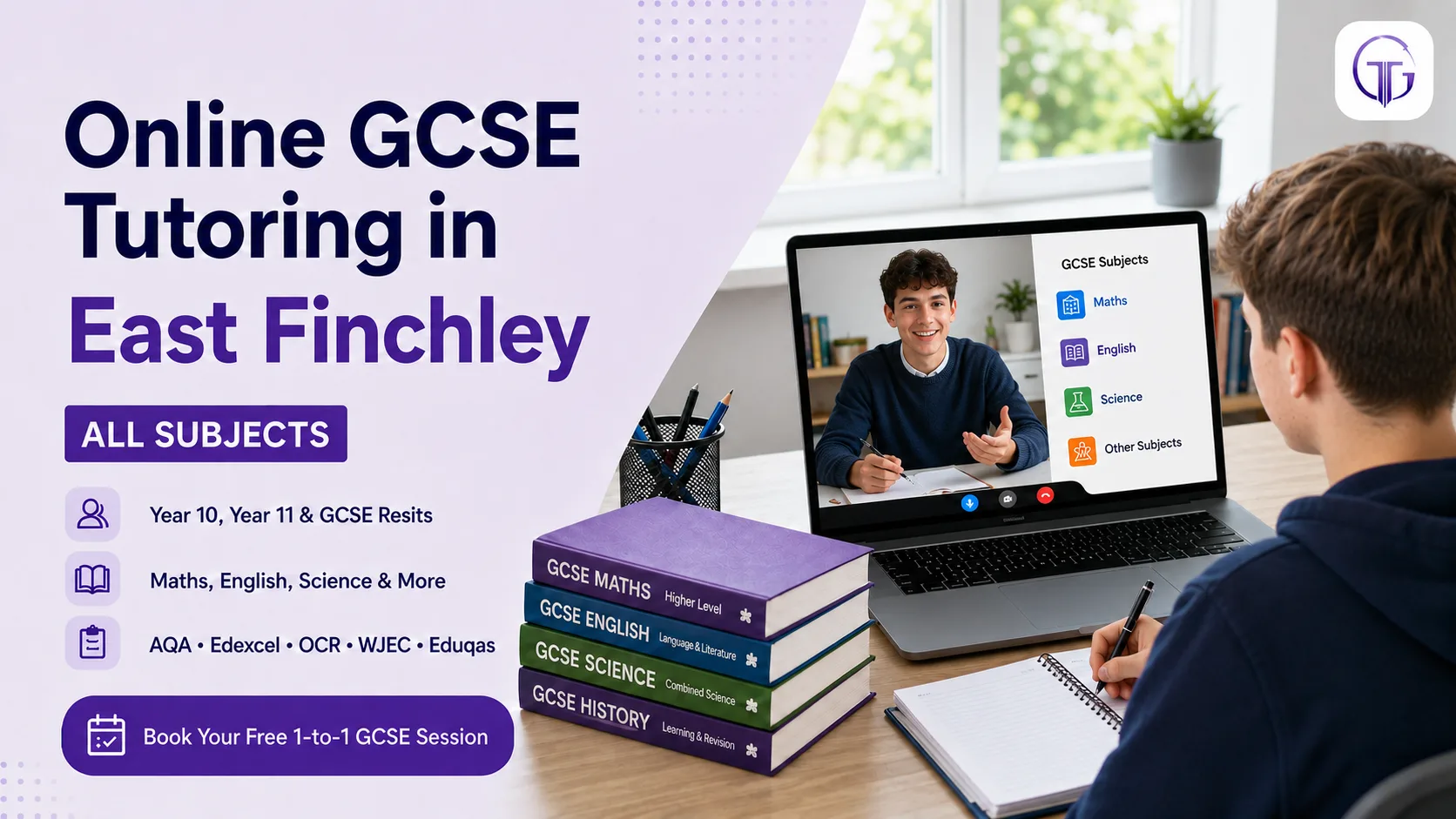 Online GCSE tutoring in East Finchley for Year 10, Year 11 and resit students
