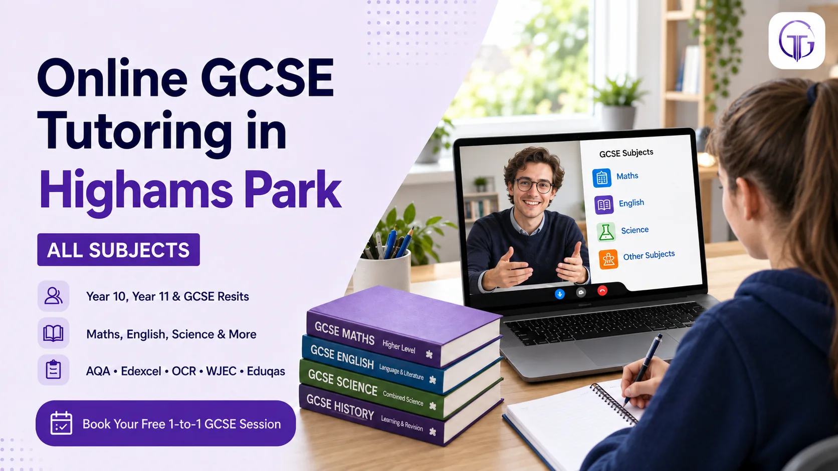 Online GCSE tutoring in Highams Park for Year 10, Year 11 and resit students