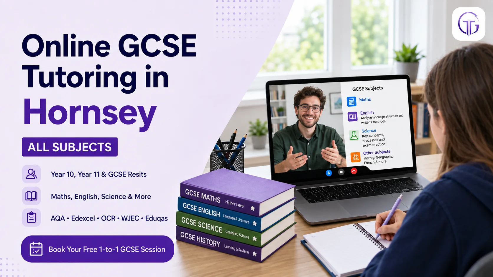Online GCSE tutoring in Hornsey for Year 10, Year 11 and resit students