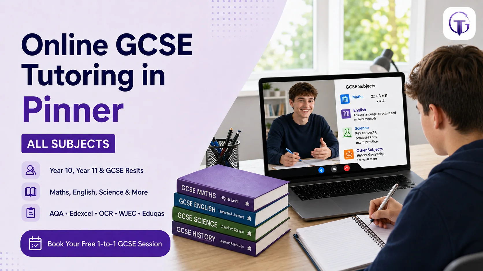 Online GCSE tutoring in Pinner for Year 10, Year 11 and resit students