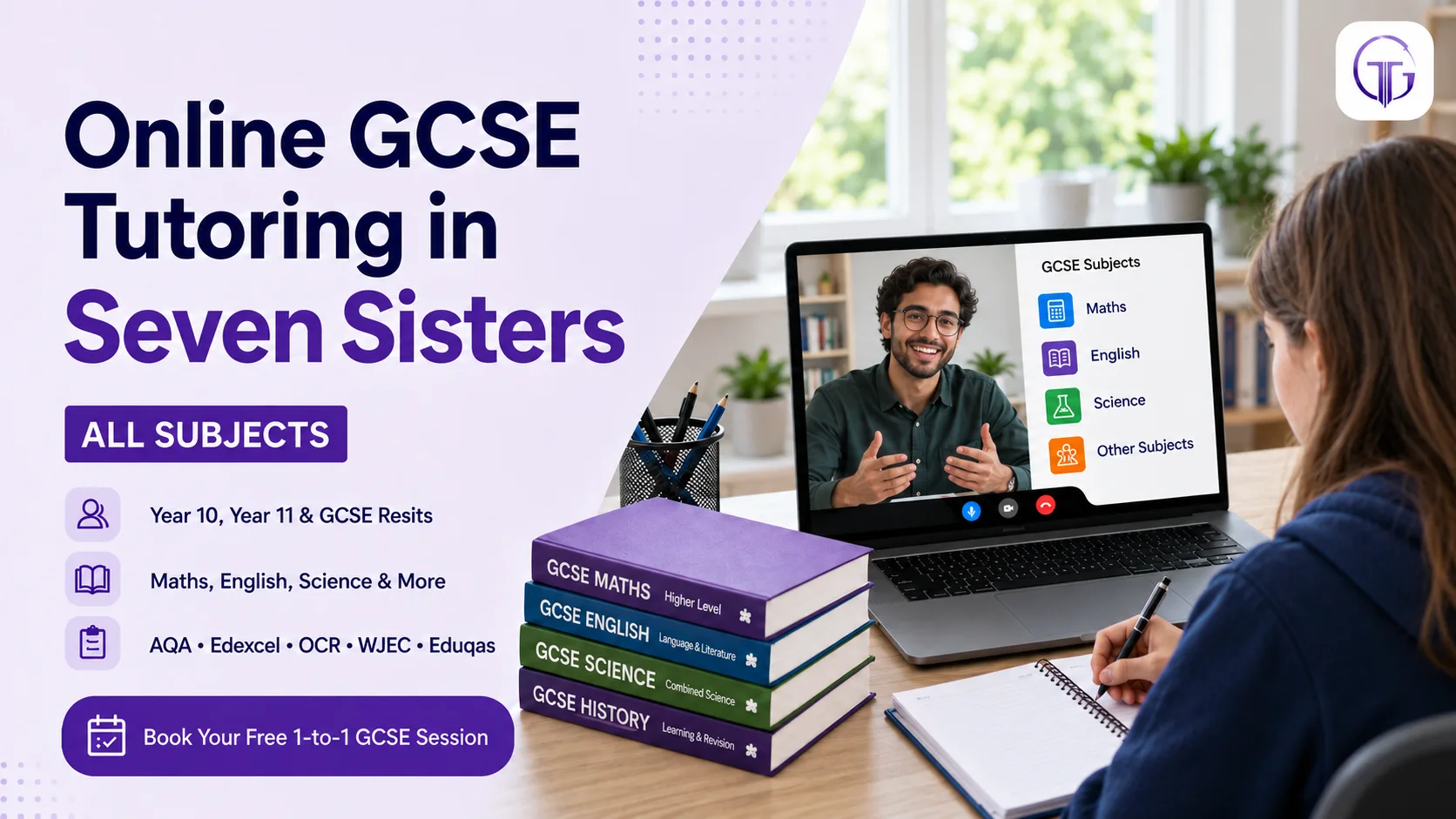 Online GCSE tutoring in Seven Sisters for Year 10, Year 11 and resit students