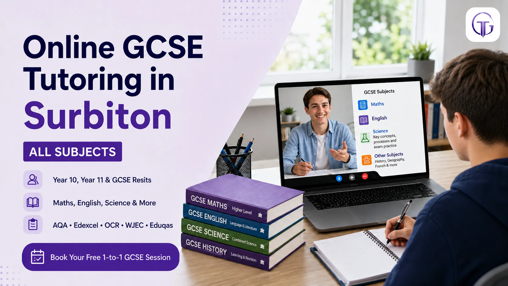 Online GCSE tutoring in Surbiton for Year 10, Year 11 and resit students