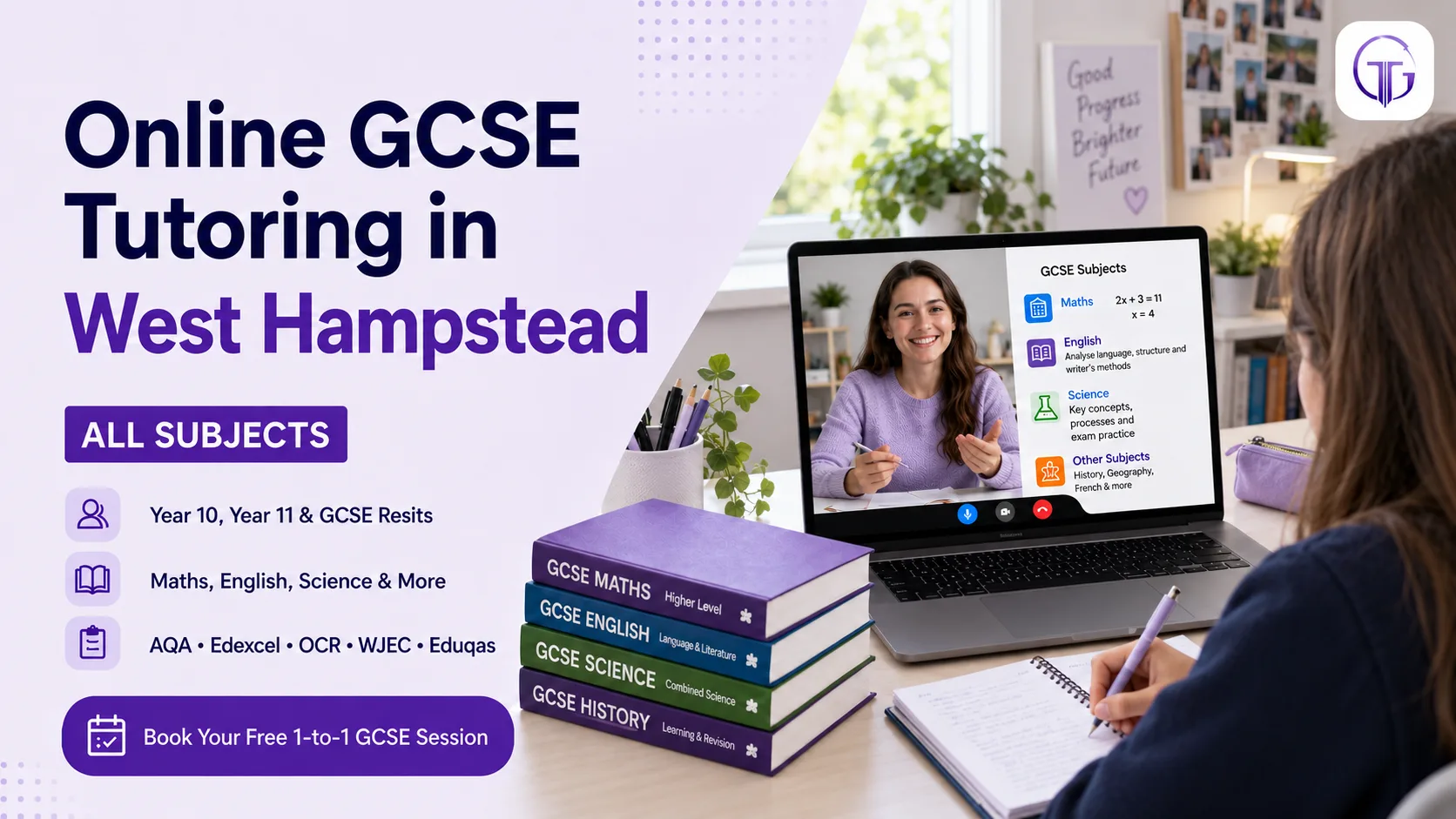 Online GCSE tutoring in West Hampstead for Year 10, Year 11 and resit students