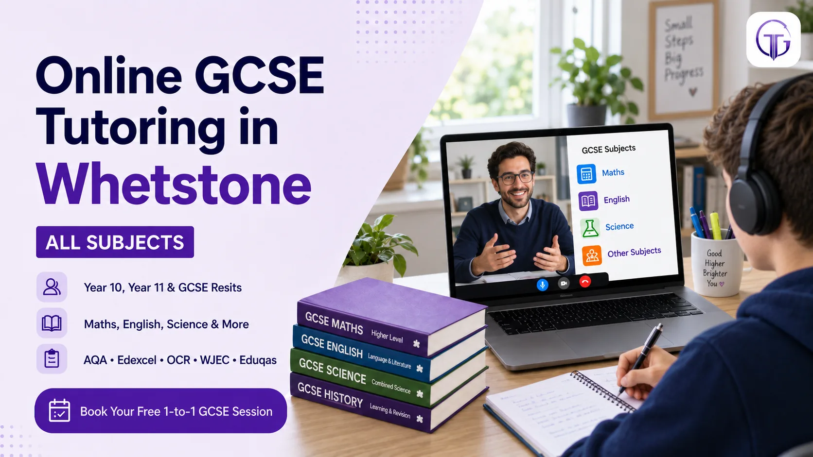 Online GCSE tutoring in Whetstone for Year 10, Year 11 and resit students
