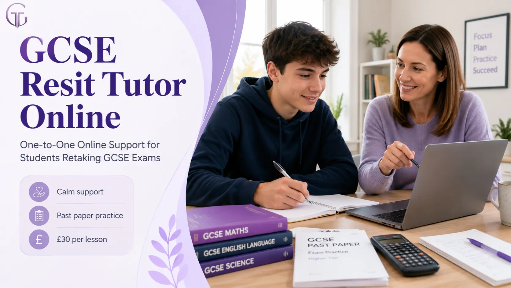 GCSE resit tutor online for one-to-one exam support