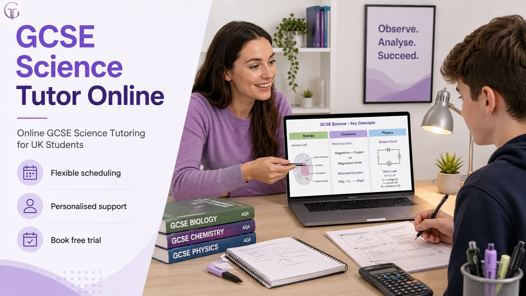 Online GCSE Science tutoring for UK students studying from home