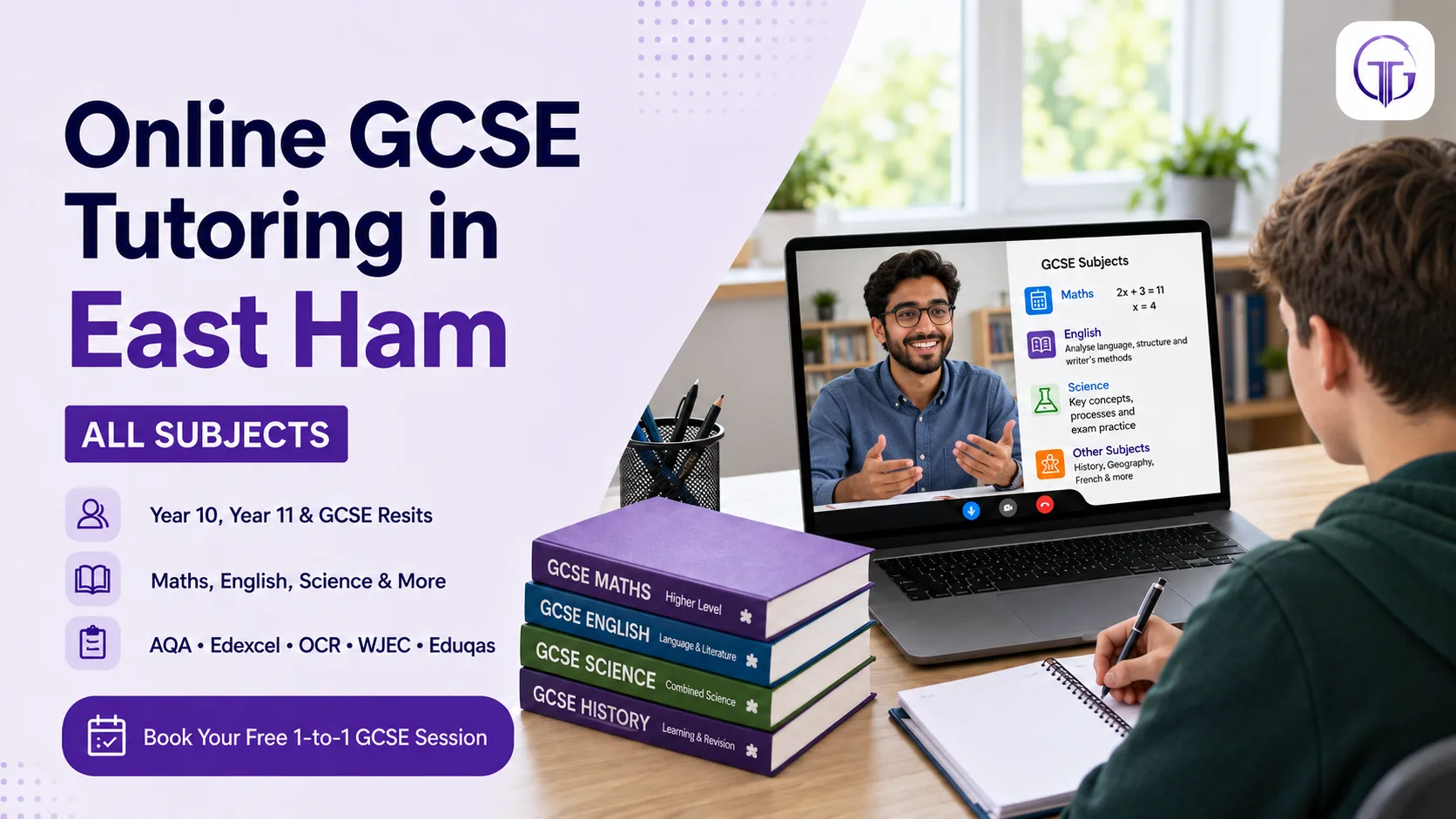 Online GCSE tutoring in East Ham for Year 10, Year 11 and resit students