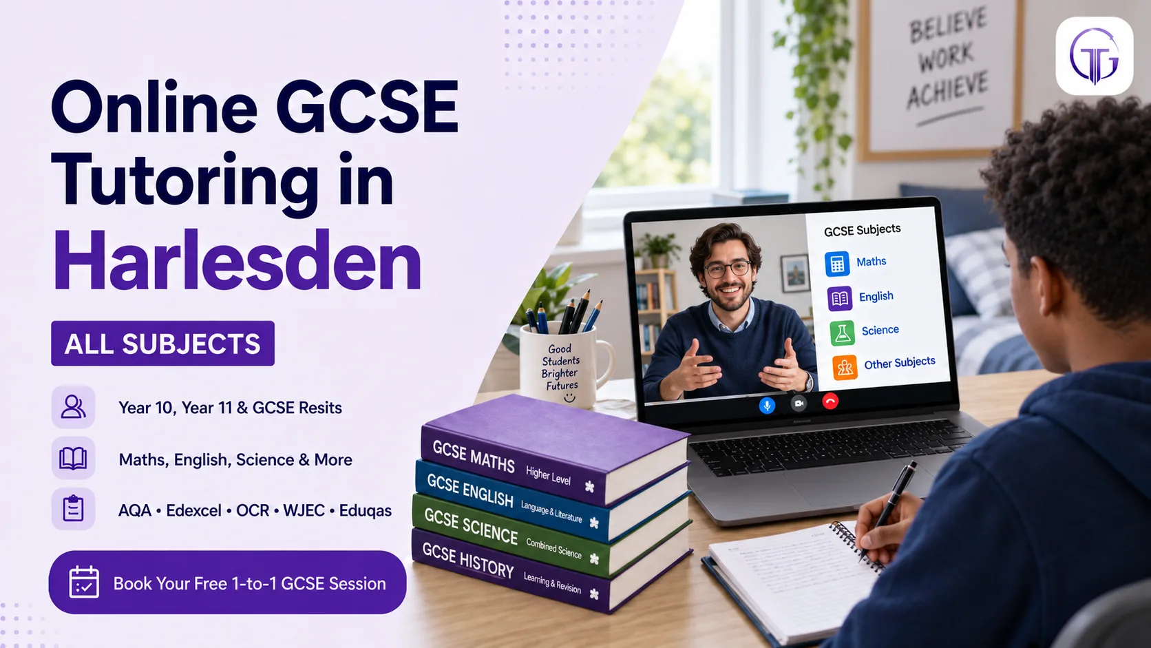 Online GCSE tutoring in Harlesden for Year 10, Year 11 and resit students