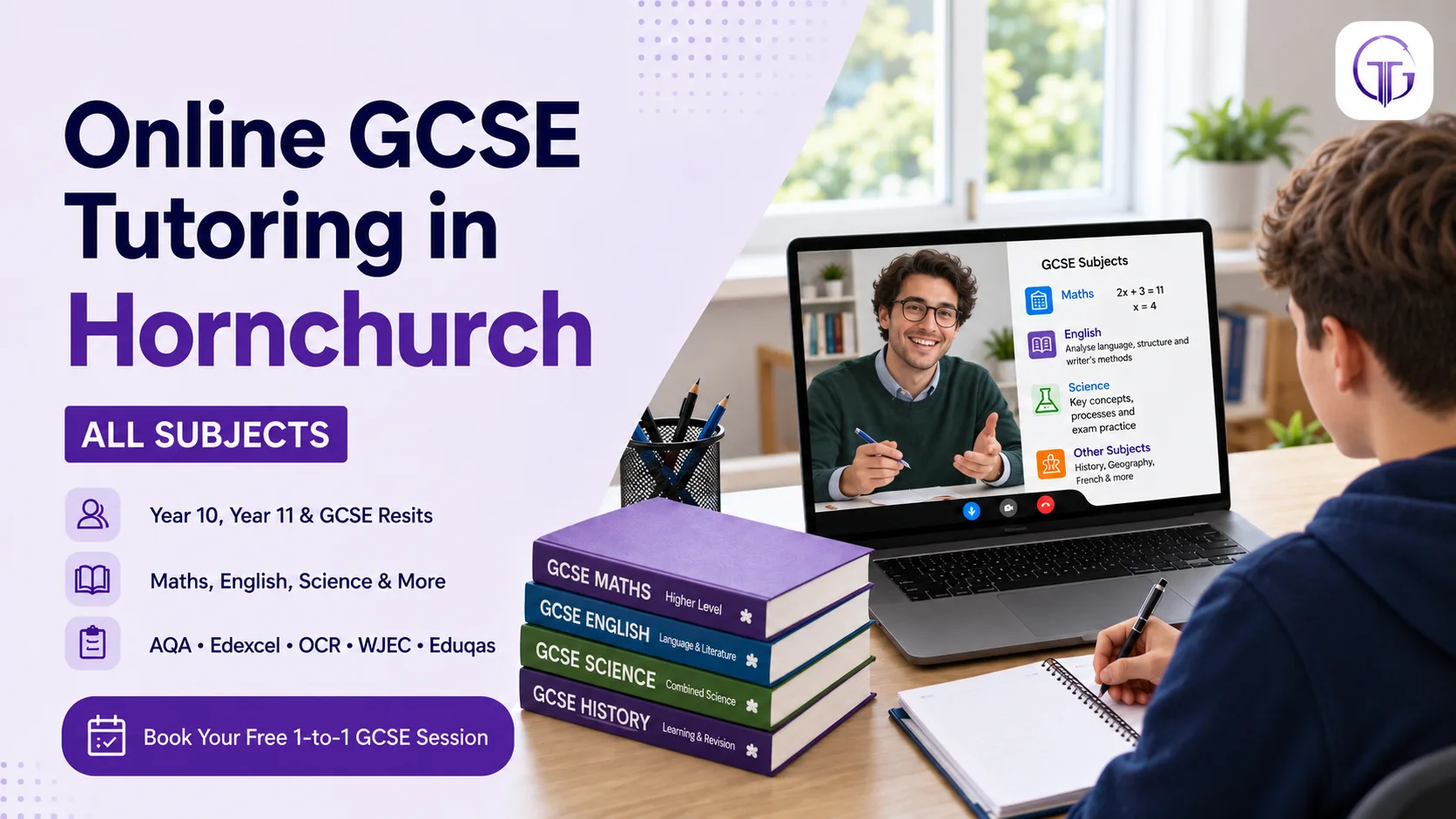 Online GCSE tutoring in Hornchurch for Year 10, Year 11 and resit students