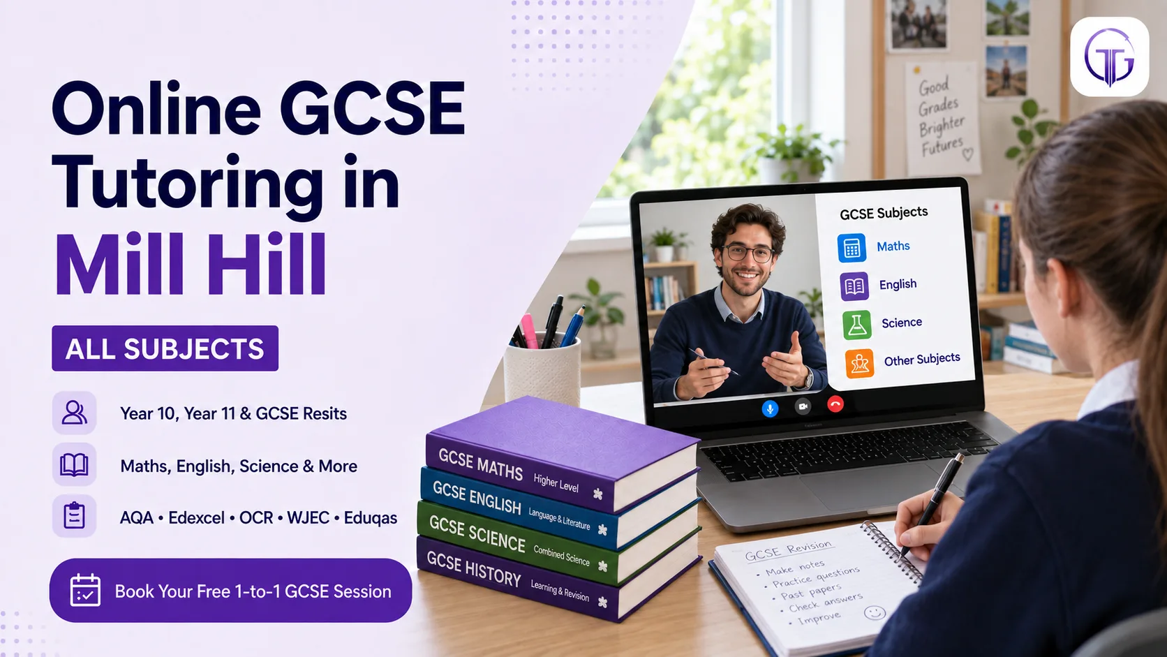 Online GCSE tutoring in Mill Hill for Year 10, Year 11 and resit students