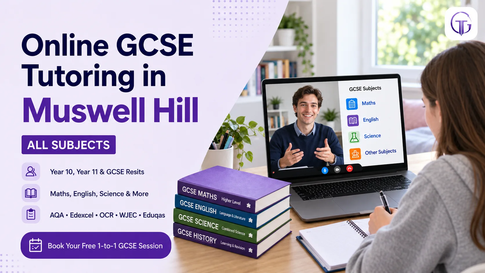 Online GCSE tutoring in Muswell Hill for Year 10, Year 11 and resit students