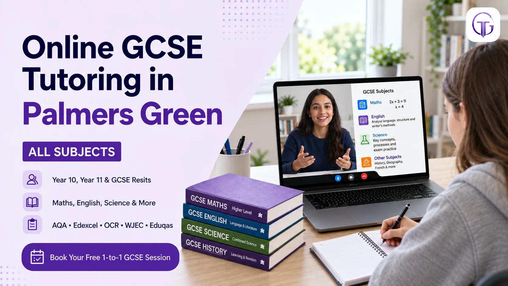 Online GCSE tutoring in Palmers Green for Year 10, Year 11 and resit students