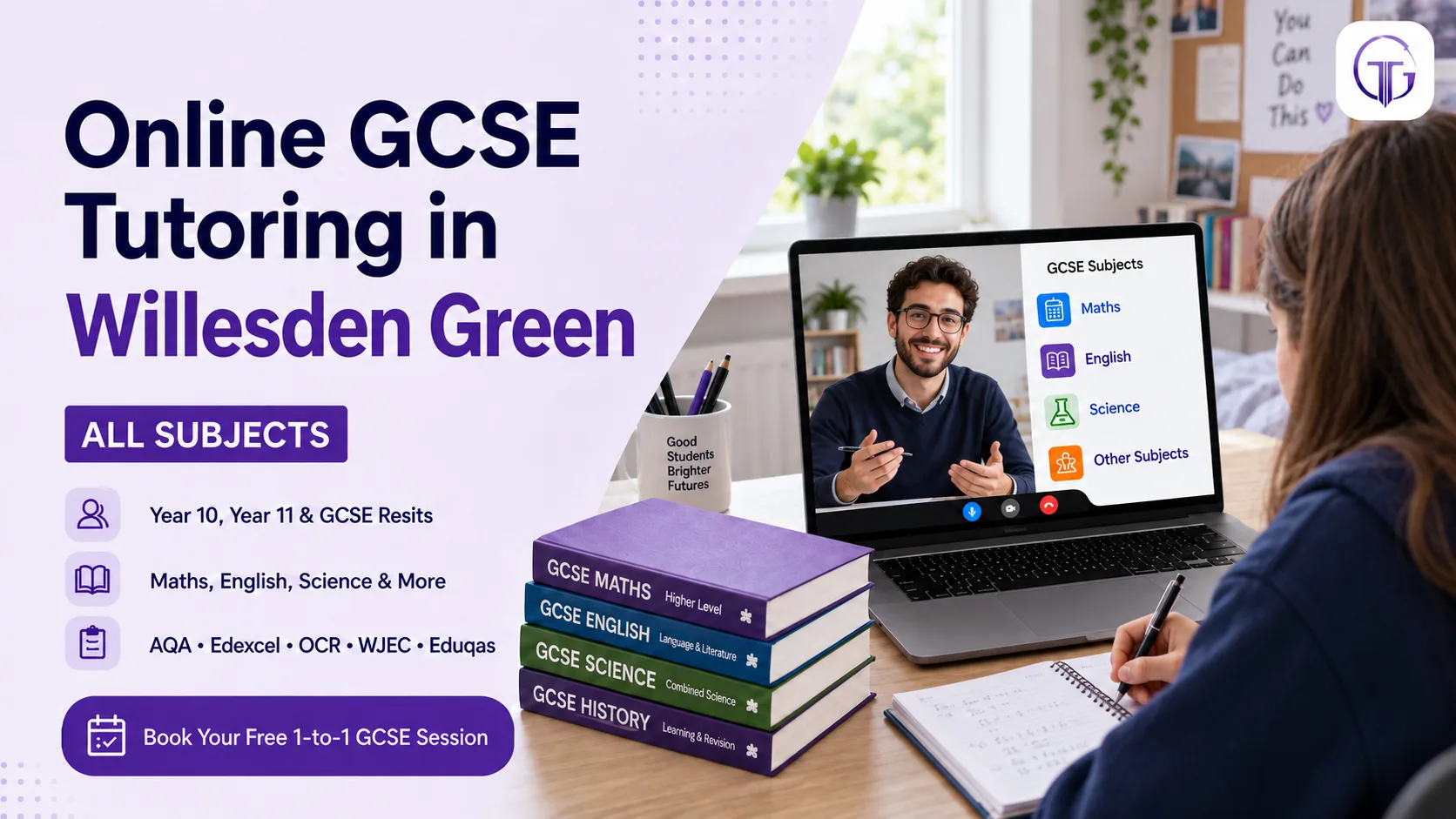 Online GCSE tutoring in Willesden Green for Year 10, Year 11 and resit students